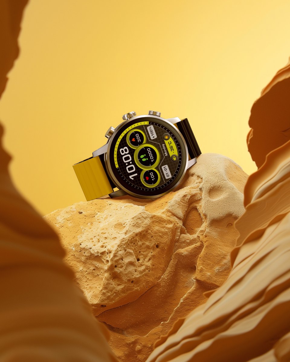 kieslect's tweet photo. ☀️Sizzle this summer with #KieslectKr2! 🔥 Keep up with your active lifestyle in the sweltering heat with Kr2's built-in fitness tracking and real-time weather updates.🌞
#summervibes #Kieslect #smartwtach #yellowstyle https://t.co/UZBBQW8moG