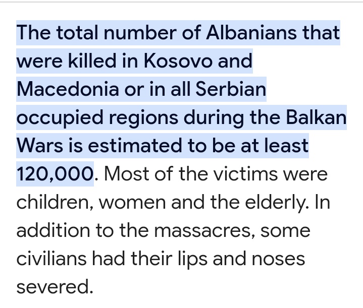 Serbs have killed 120 000 Albanians during the Balkan Wars