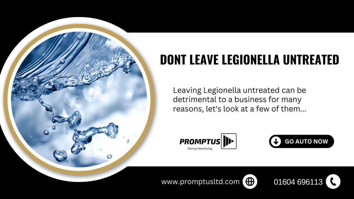 ❌ Leaving Legionella untreated can have serious consequences for both your health and your finances.

✅ By addressing Legionella concerns promptly, you safeguard your health and financial well-being through proactive measures.

promptusltd.com/legionella