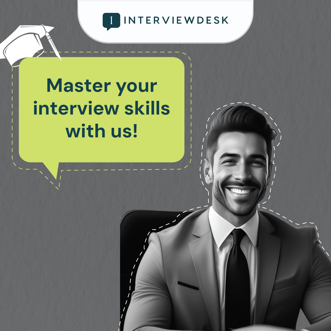 Practice with industry experts from top companies and walk into your interview with confidence. Get started today! Sign up: interviewdesk.ai/mock-interview/ #InterviewSuccess #MockInterviews #InterviewDesk #AceYourInterview #InterviewDesk