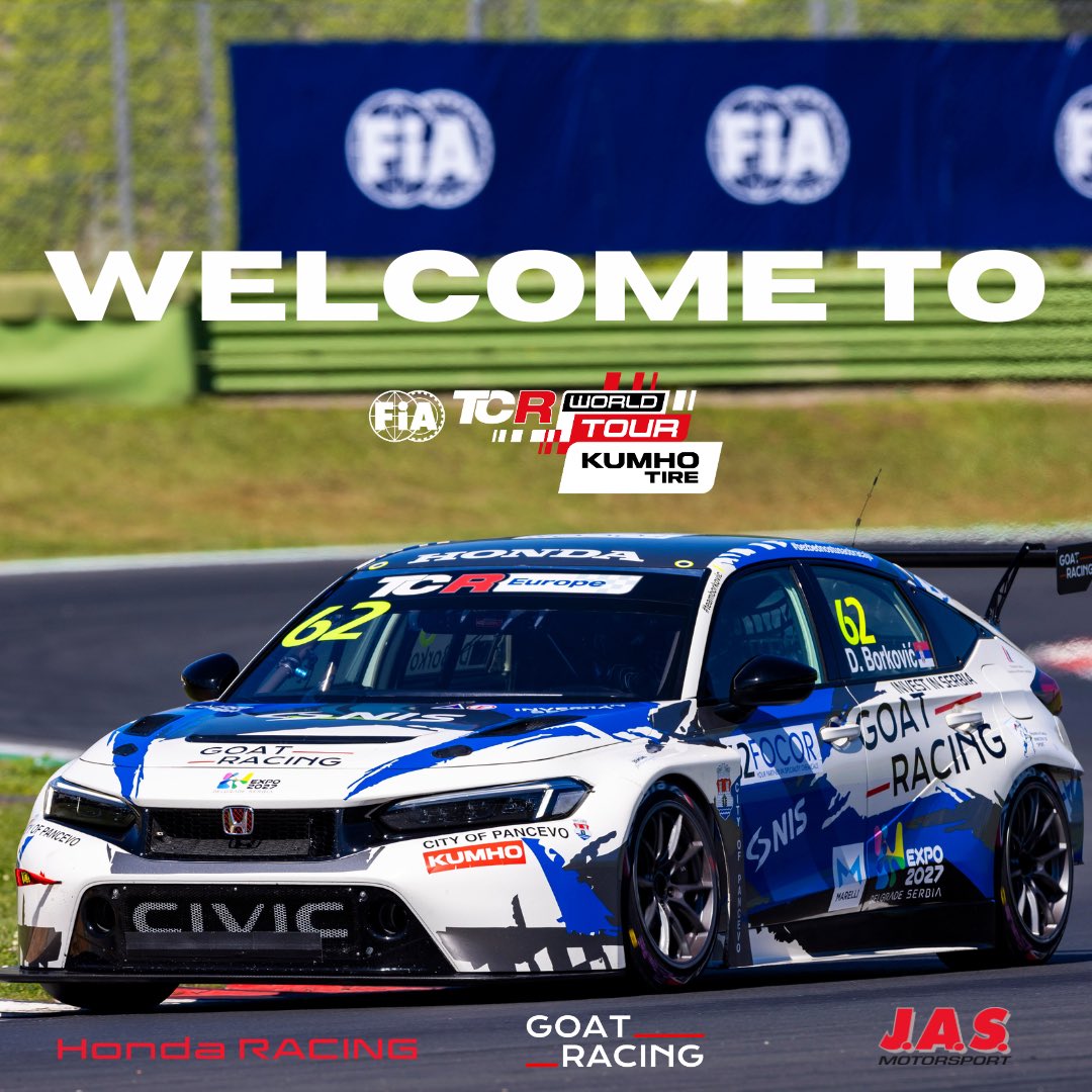 DucaBorkovic's tweet photo. 🚨NEWS! NEWS! NEWS!🚨

Presrećan sam što se pridružujem GOAT Racing timu za FIA TCR World Tour u Marakešu! Čast mi je što ću saradjivati sa talentovanim vozačima poput E. Guerrieri i M. Butti. Ponosan sam što predstavljam Srbiju uz Hondu, JAS i GOAT Racing tim. Spreman sam da pružim svoj maksimum 🇷🇸💪🏼

Serbian racing sensation Dusan Borkovic joins GOAT Racing Team for FIA TCR World Tour in Marrakech! 🏁Get ready for an epic journey as we aim for victory on the challenging Moroccan streets. Welcome to the FIA TCR World Tour family, Dusan. Idemo! 🏆#GOATRacingTeam