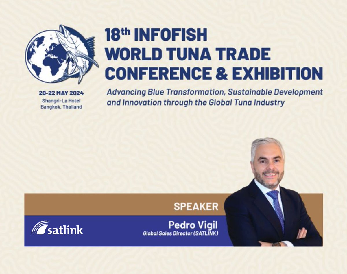 #SpeakerAnnouncement Our Global Sales Director, Pedro Vigil, has been selected as a speaker at #TUNA2024. Join us as we delve into 'Smart Technologies Towards a New Era in Sustainable #Fishing'.

Register now at tuna.infofish.org

#InfofishTuna
#TunaConferenceExhibition