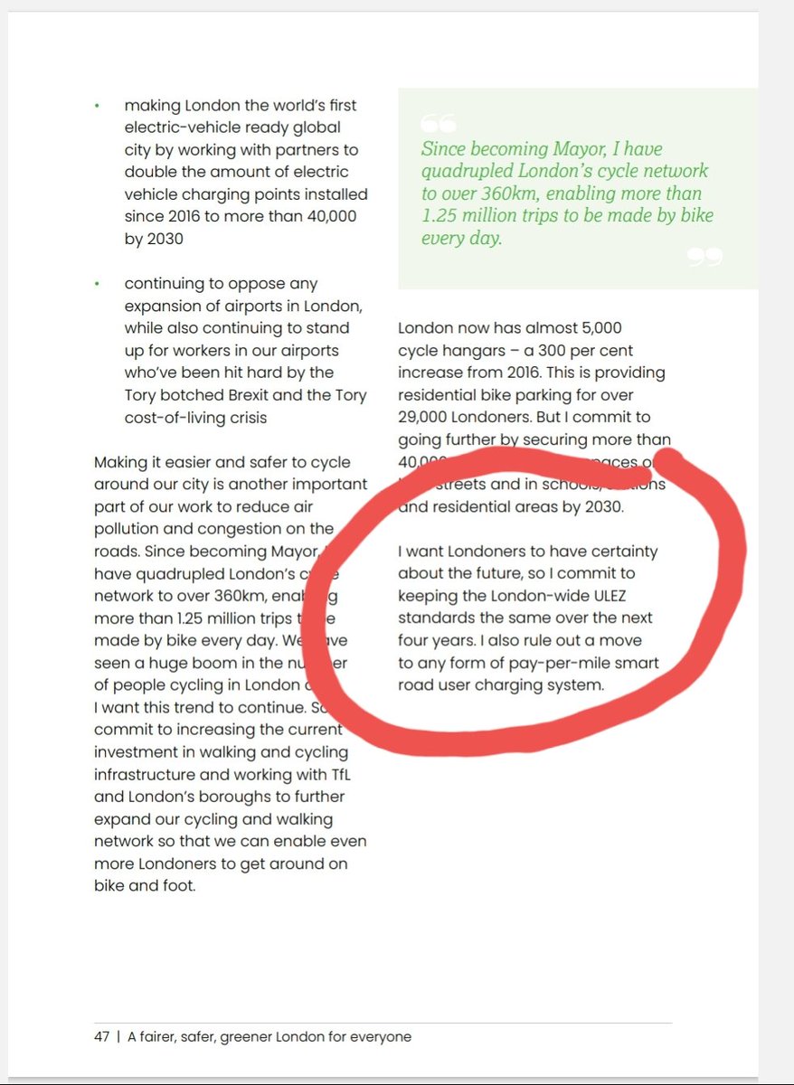 @YBcabbie @londonkabbie More lies from a Tory supporting Cannie. Who would have thought!
Khan's 2024 manifesto explicitly ruling out Pay Per Mile.