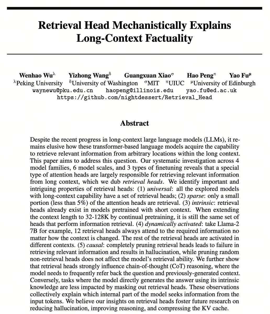 From Claude100K to Gemini10M, we are in the era of long context language models. Why and how a language model can utilize information at any input locations within long context? We discover retrieval heads, a special type of attention head responsible for long-context factuality