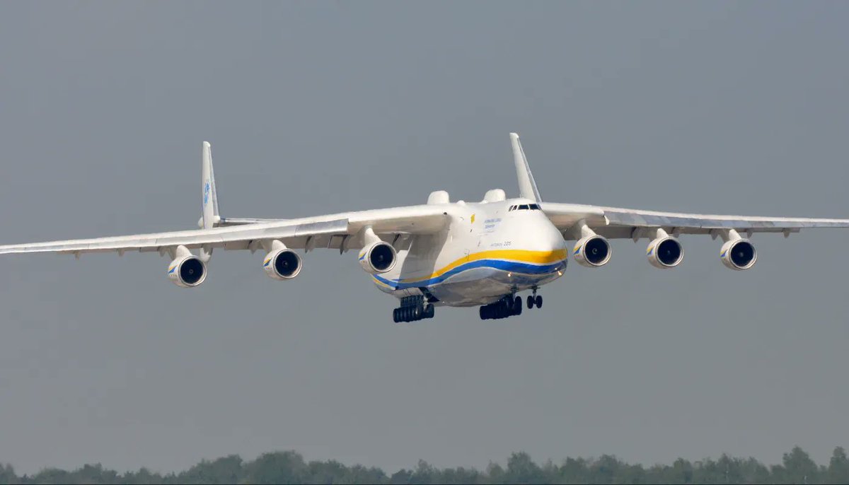 aerodatabase's tweet photo. Plane of the Day - Antonov An-225 Mriya

https://t.co/3MrIdLhjFQ

Type: Turbofan airplane
Origin: 🇺🇦Ukraine
Manufacturer: Antonov
Manufactured: 1985–

#planeoftheday #aerodatabase #airplane #aircraft #aviation #avgeek #avgeeks #aerospace #antonov #Ukraine #Ukrainian #cargo https://t.co/RkD2Natybv