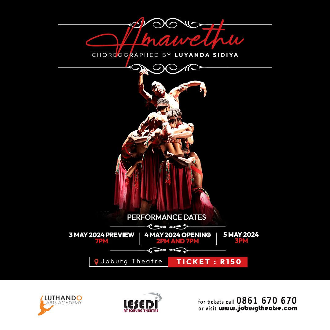 Prepare for a mesmerizing masterpiece #Amawethu choreographed by the talented Luyanda Sadiya. Don't wait any longer, book your tickets now🎟 and be awed by this breathtaking performance!🤩