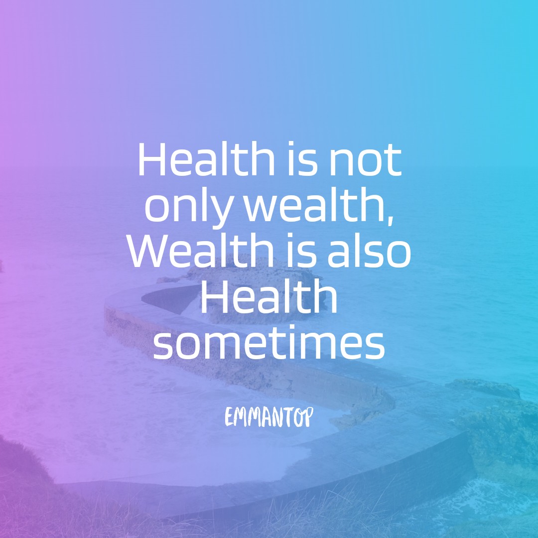 Health is not only wealth, wealth is also health sometimes., image size:1080x1080