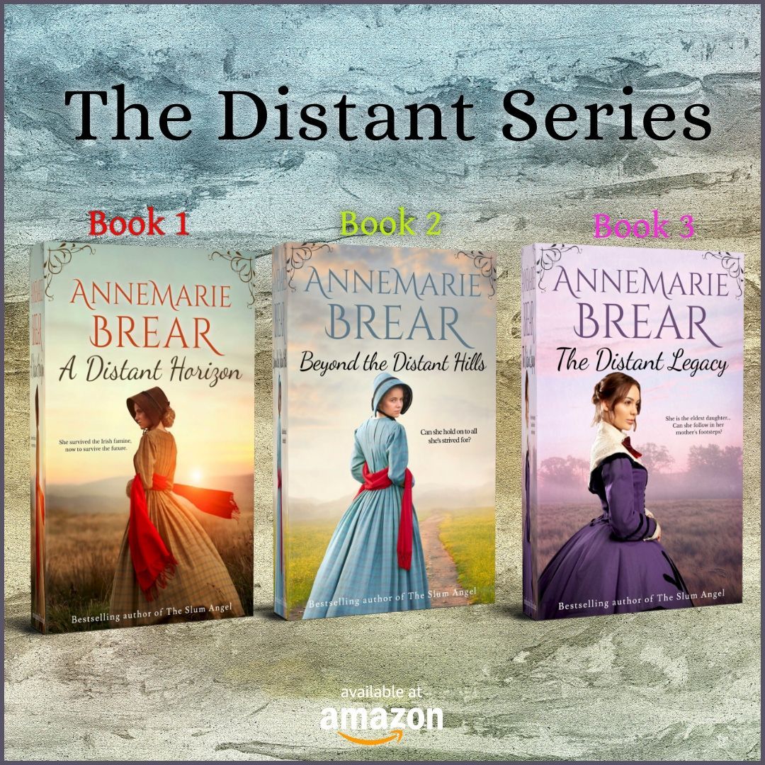 The Distant Series After surviving the Great Hunger can Ellen prosper in a strange land? Or has she made the greatest mistake of her life? A Distant Horizon Book 1 Beyond the Distant Hills Book 2 The Distant Legacy Book 3 #bookseries #familyseries buff.ly/3XDoHof