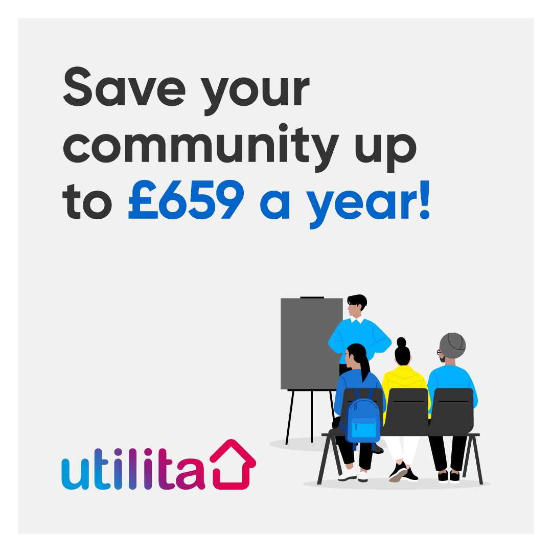 Think your community would benefit from learning how to save up to £659 a year? We want to help as many people as possible with their energy & that's why you can request a trained Bill Buster to teach you top energy tips in person! Learn more at utilita.co.uk/bill-buster