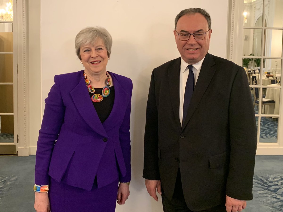 We were delighted to host Bank of England Governor, Andrew Bailey, today for a wide ranging discussion about the global economic outlook. Pictured here with our Chair @theresa_may — thanks for joining us, Mr Governor!