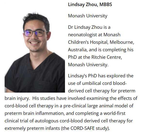 More awards for @LindsayDZhou & our world-first CORD-SaFe study. 🏆 A @SocPedResearch MD-PhD student research award for his @PASMeeting #PAS2024 (Toronto, 🇨🇦) abstract on the CORD-SaFe study. societyforpediatricresearch.org/2024-award-rec… Study protocol: pubmed.ncbi.nlm.nih.gov/32398336/ Paper coming soon.