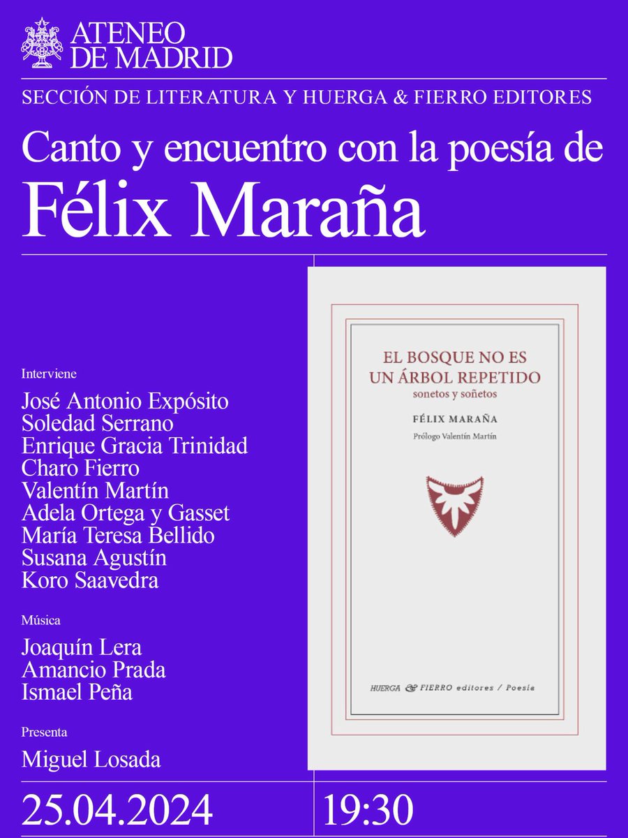Hoy en La Biblioteca a las 19:30 tendremos «Canto y encuentro con la poesía de Félix Maraña» ✨ ¡Os esperamos a todas y a todos! ❤️