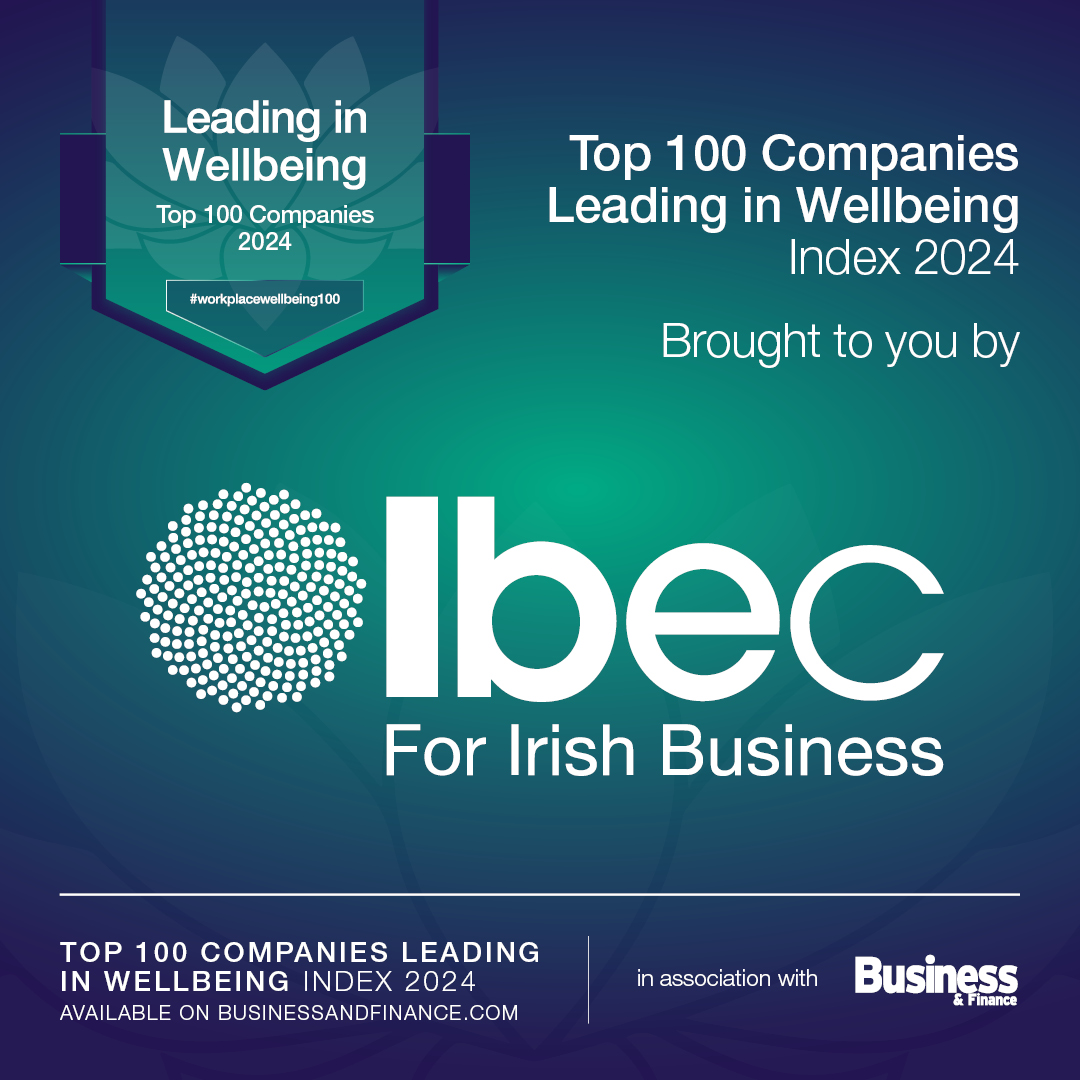We are proud to be included in the 'Leading in Wellbeing Top 100 Index Companies 2024', published by @ibec_irl in partnership with @BandF. It acknowledges companies in Ireland who are leading the way for employee wellbeing. Visit: ibec.ie/employer-hub/c… #WorkplaceWellbeing100
