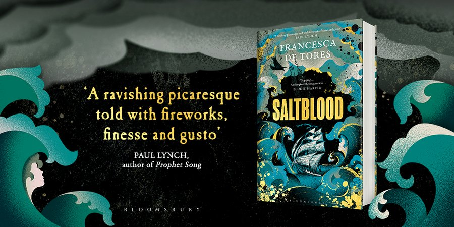 So many congratulations to @FrancescaHaig on publication of her stunning novel #Saltblood! Out and available TODAY! @BloomsburyBooks 🌊🏴‍☠️