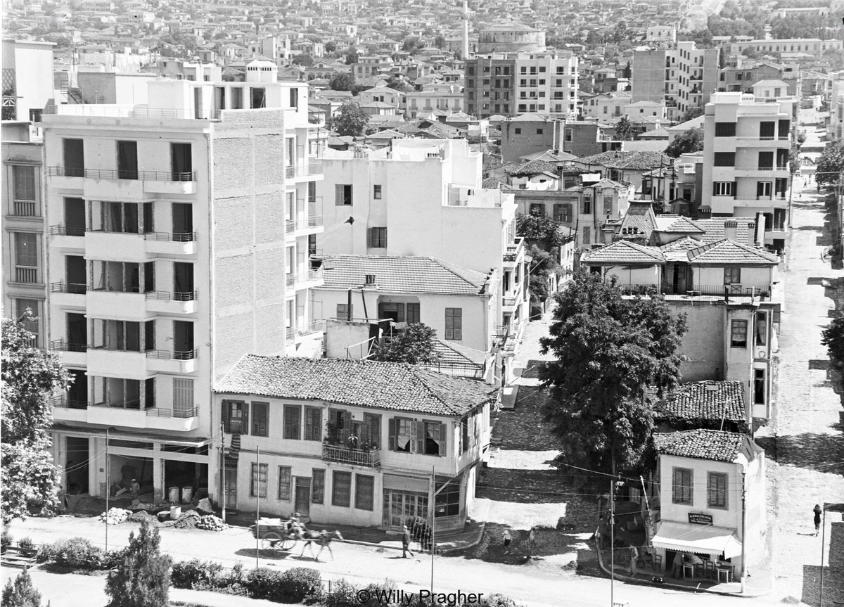 Athens and Thessaloniki in 1937. Both cities already had multistory apartment buildings from the 1910s, 20s and 30s. Unfortunately many were demolished after the war and rebuilt as uglier versions