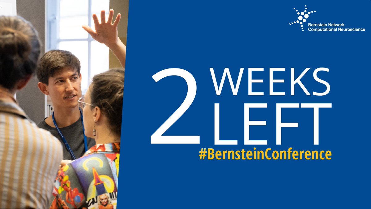 📢Two weeks left to send your poster abstracts for the #BernsteinConference!

🗓️Deadline: July 10, 2024, 15:00 CEST

👉bernstein-network.de/en/bernstein-c…