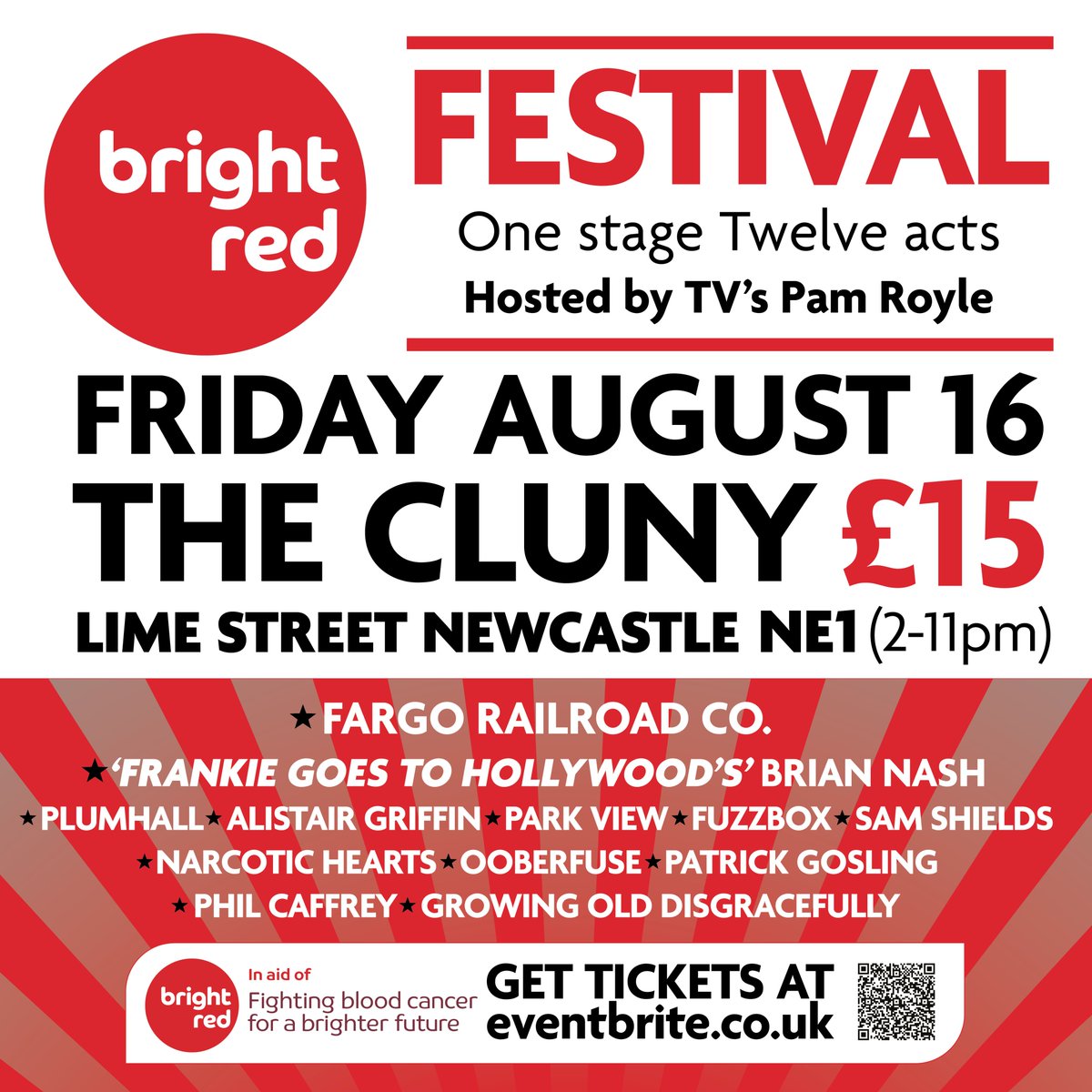 '...here is a date for your diary which will offers up 12 bands/artists on one stage on one day for the price of a couple of pints' Thanks to @musicrepmag for featuring the @BrightRedOrg music festival at @thecluny on Aug 16th. musicrepublicmagazine.com/2024/04/30681/