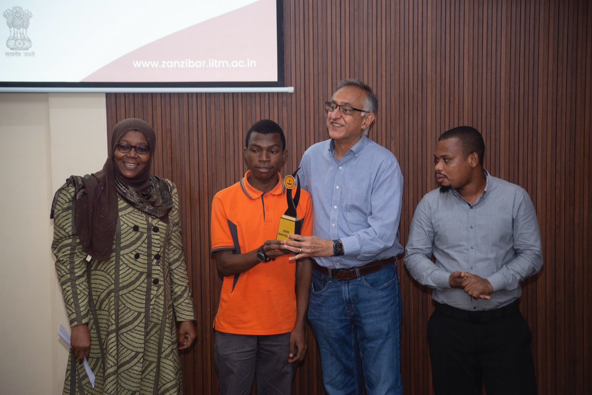 🏆 Congratulations to Abdulhalim Rajab Ame of Zanzibar Feza Schools, emerging as the winner of the 2024 IITM Mathematics Championship hosted at our Zanzibar Campus,  Bweleo, on April 24th! 🎉 Eighty Form V and Form VI candidates from eight diverse schools showcased their talents