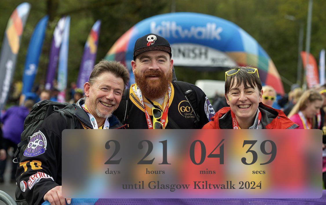 justgiving.com/page/jay-mckel…
Getting closer!! Less than 3 days now!! … if you can hit the link!! #teamjennyandmac #teambeatson #GlasgowKiltwalk