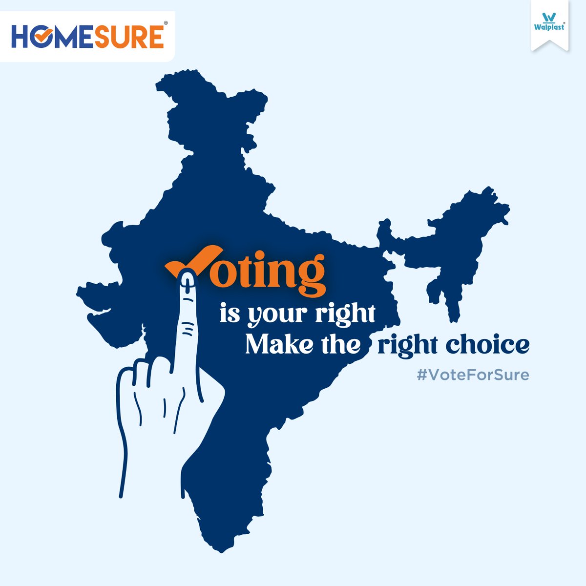 Voting is your right – Choose wisely! Both for your home and for the Nation.

#LoksabhaElections #GeneralElections #Voting #Elections2024 #Walplast #Homesure