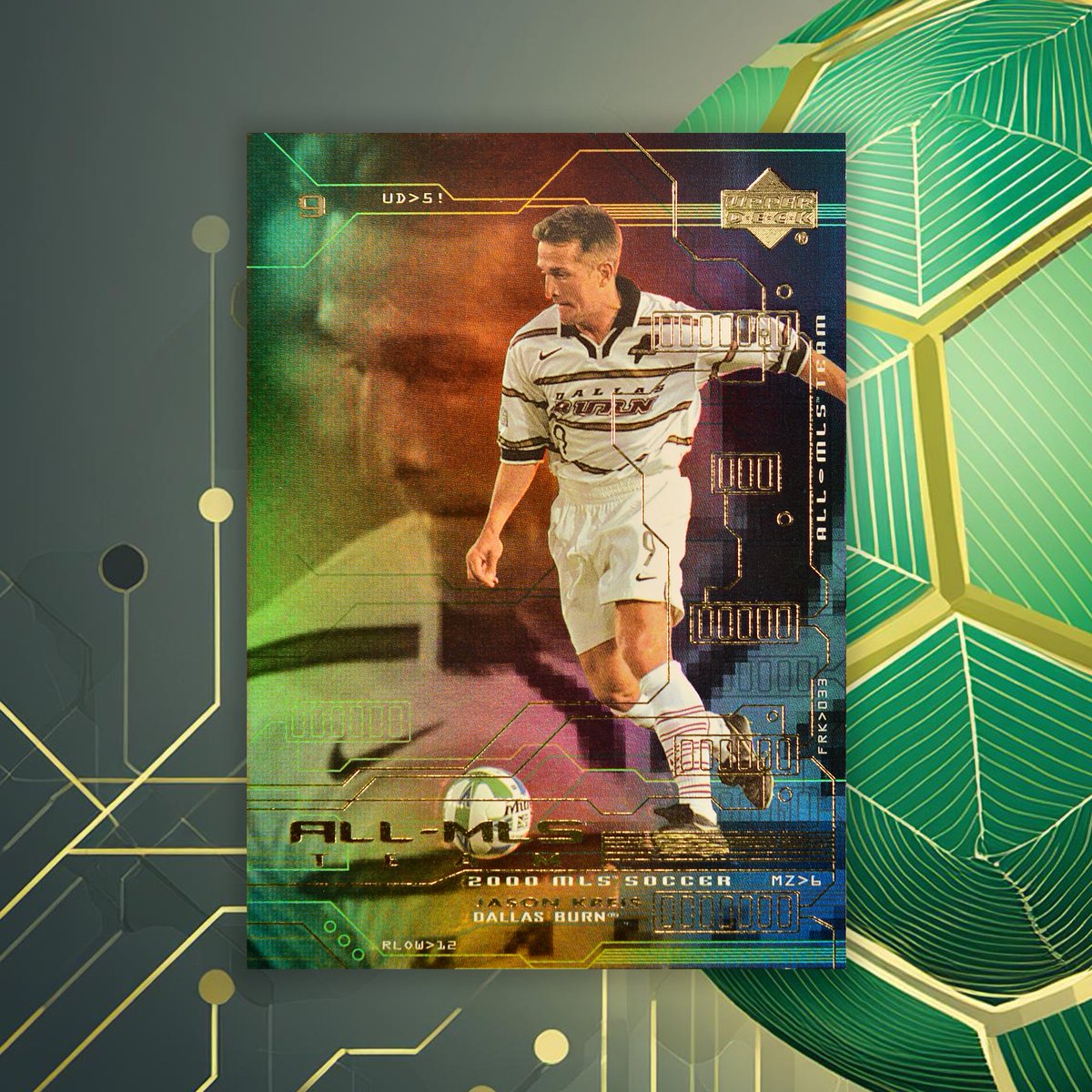 SecondCityCollx's tweet photo. JASON KREIS - 2000 Upper Deck MLS "All-MLS Team" Insert #M1 Dallas Burn

- 1999 MLS MVP Winner
- 1999 MLS Golden Boot Winner

@sierknosaj #jasonkreis #dallasburn #fcdallas #soccer #mls #majorleaguesoccer #upperdeck #topps #toppssoccer #toppschrome #soccercards https://t.co/wG3eyes8ML
