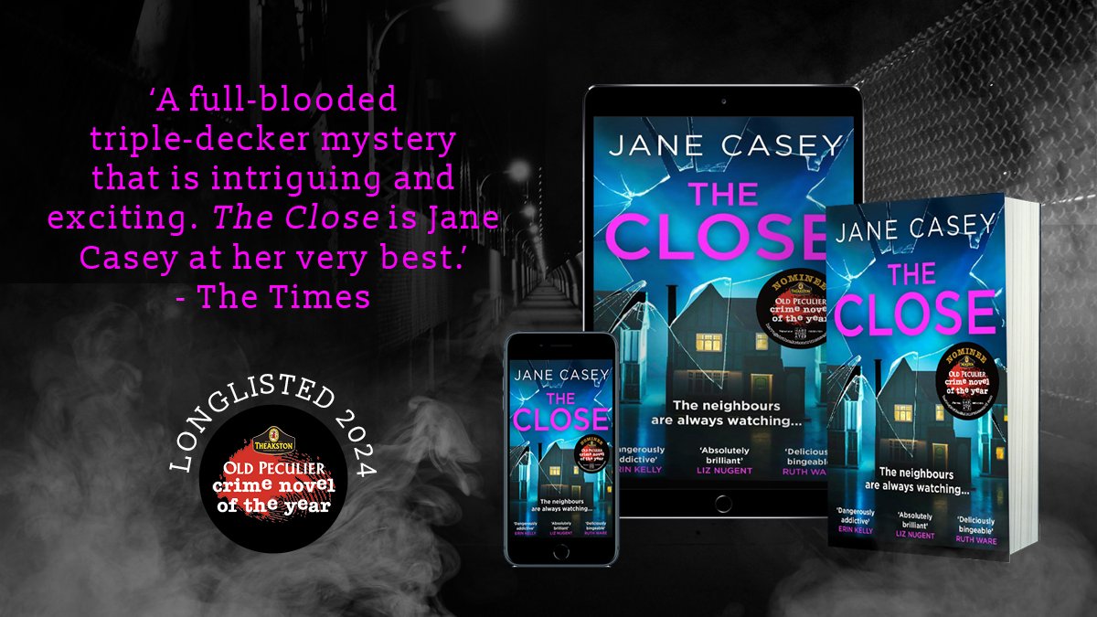 .@JaneCaseyAuthor reveals the dark side of suburbia in 'The Close'. Join DS Maeve Kerrigan & DI Josh Derwent as they go undercover to uncover murder on Jellicoe Close Find out more about the 📕 & vote now🗳️bit.ly/TheakstonsAwar… #TheakstonsAwards @Theakston1827 @HarperCollinsUk