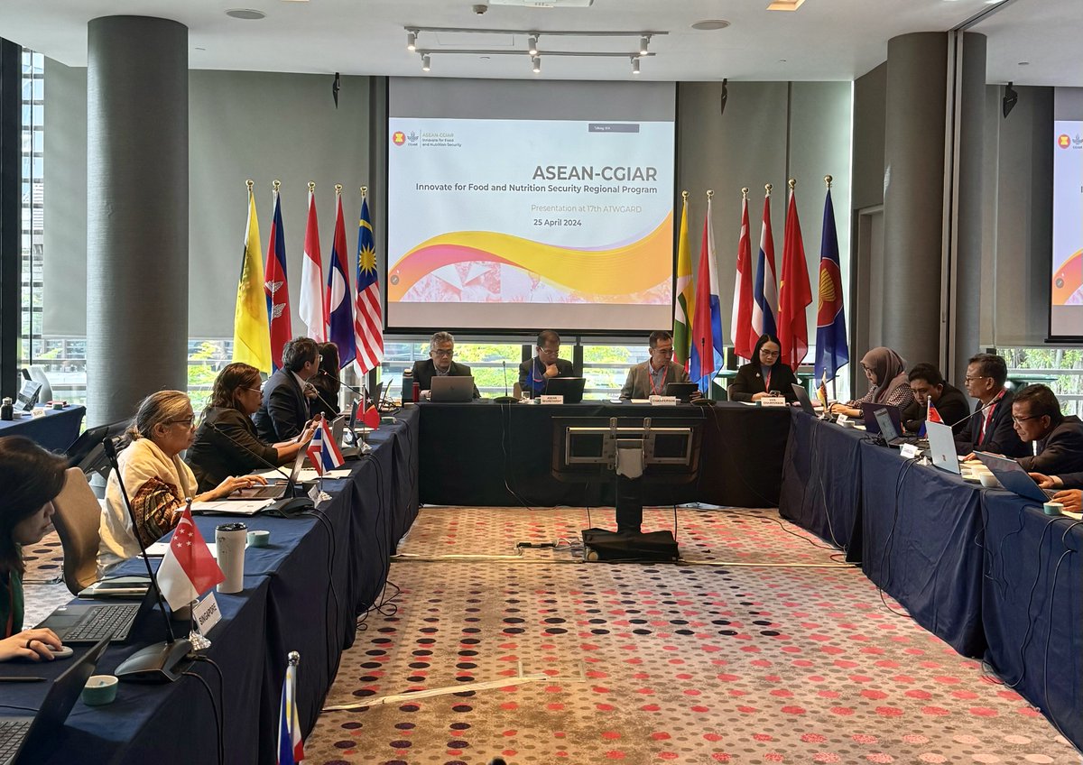 @ASEAN-@CGIAR Regional Program Director Jongsoo Shin joins NARS heads of all AMS in the 18th ATWGARD in Singapore to share progress of the multi-yr research development initiative. He sees more resilient ASEAN agri-food systems in the next 10 yrs thru the program's 8 work areas