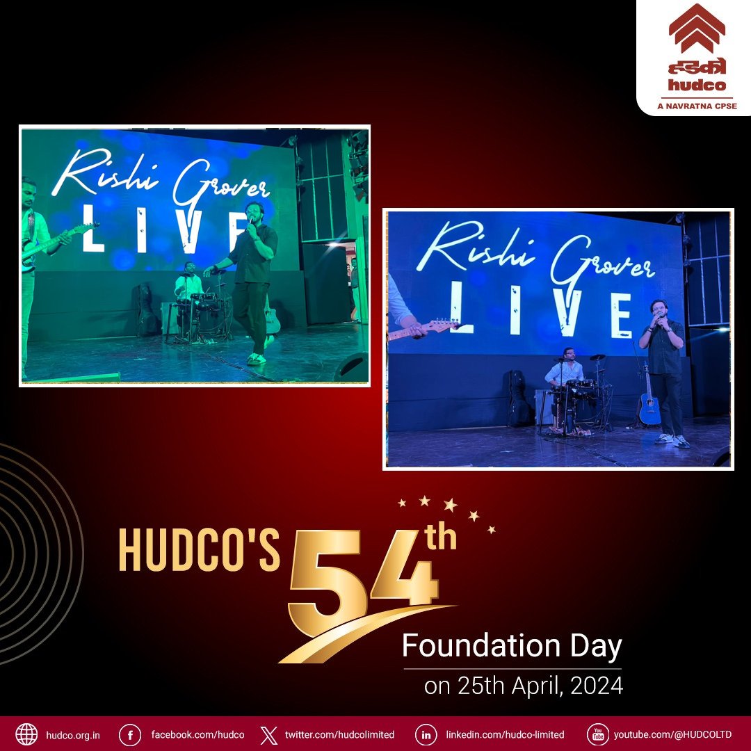 hudcolimited's tweet image. Mesmerizing melodies at HUDCO's 54th Foundation Day!
Rishi Grover's soulful performance stole the spotlight at the cultural program, filling the air with music and magic.
#HUDCO #FoundationDay #CulturalProgram