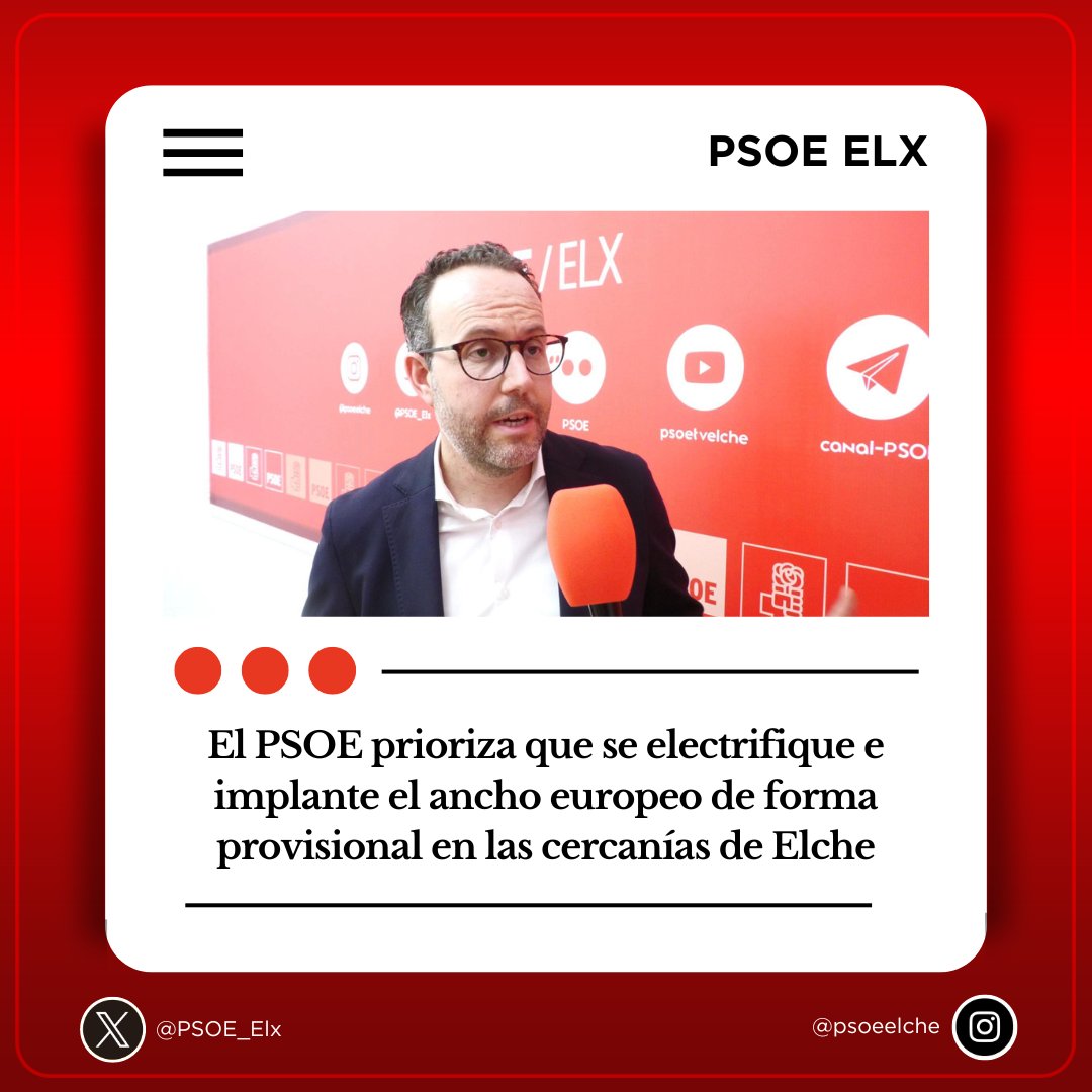 ✔️ El portavoz @hectordpelx explica que esta medida se desarrollaría mientras el Gobierno de España ejecuta la Variante de Torrellano con el objetivo de garantizar la conectividad de las estaciones y el tráfico de mercancías del Corredor y así no quedar aislados con el ancho…