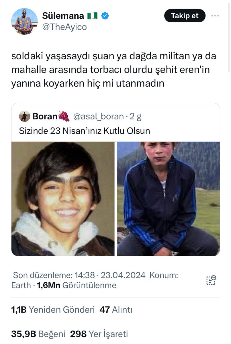 küçücük çocuklara kader biçilen twit 35 bin fav almış 🤢