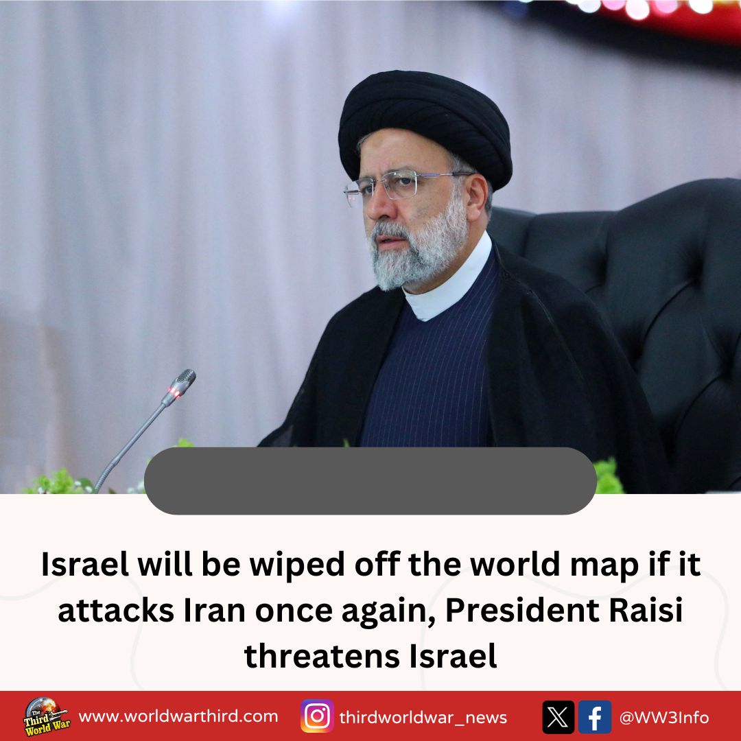 #WorldWar3: Iran's President #IbrahimRaisi says Israel has been punished for #IranEmbassyAttack & will erase Israel from world map if it attacks Iran again. Raisi declares Iran's support to #Hamas in its #WarWithIsrael. Contrarily, most Iran strikes were intercepted by Israel.