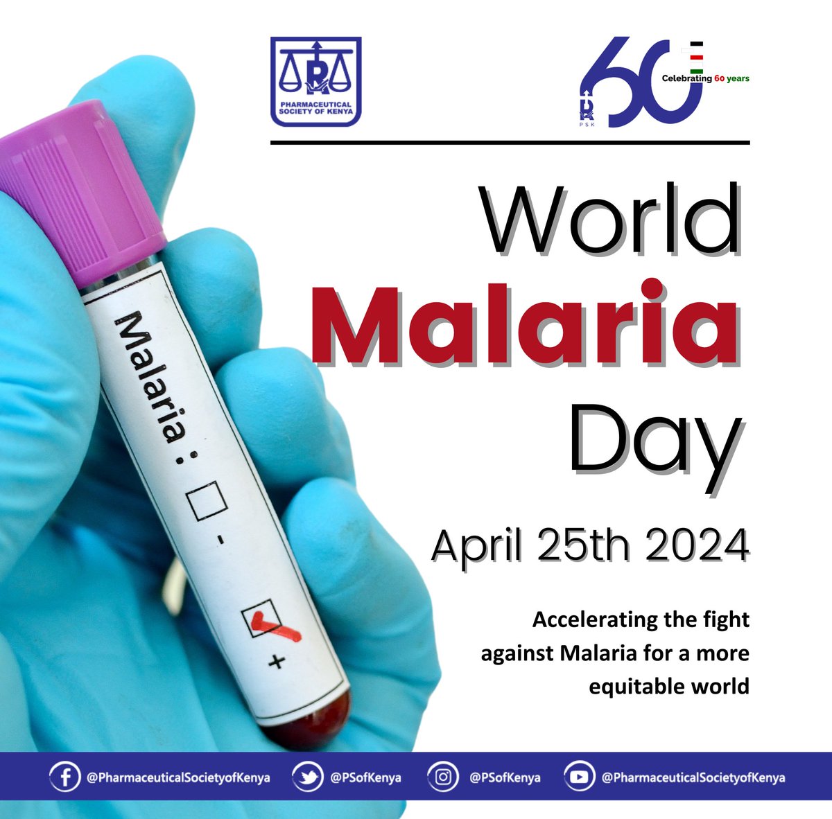 Today is #WorldMalariaDay World Malaria Day aims to raise awareness about malaria's impact and the need for continued efforts in prevention, treatment, and research. Let’s “Accelerate the fight against malaria for a more equitable world.” #PSKAT60