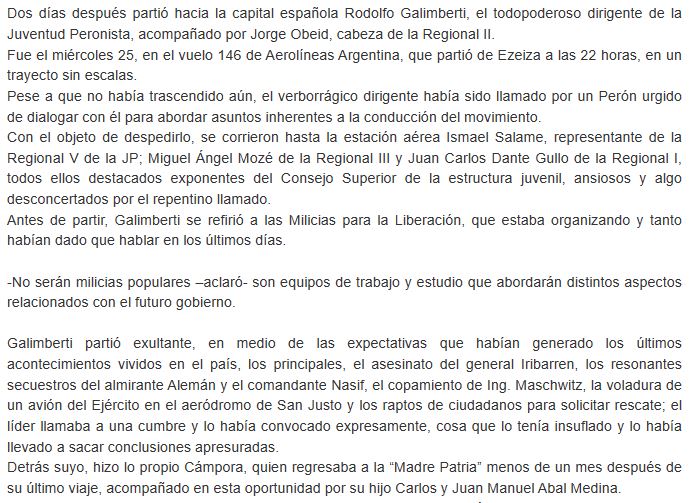 25/04/1973
JP - Montoneros

Juan Domingo Perón desde el Exilio en Madrid convoca a Rodolfo Galimberti y a Juan Manuel Abal Medina de la Juventud Peronista.
Serían destituidos de la Dirigencia en los siguientes días.

@AfavitaCordoba @AFAVITA1 @celtyv @Justicia_y_C