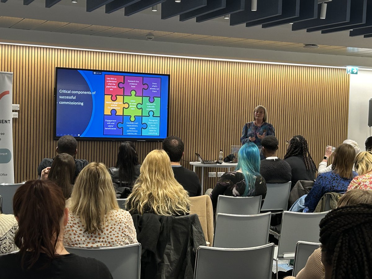During today's conference, Sara Roach, Director of @WestMidsVRP is sharing key insights on using data to identify which youth work evidenced-based approaches can help. #YEFyouthwork2024