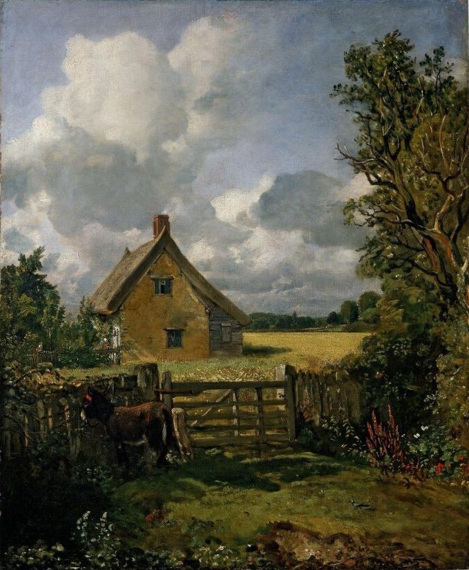 The Cottage in a Cornfield by John Constable RA ca. 1817- ca.1833 (It took a long time) Oil Painting (V&A Museum)