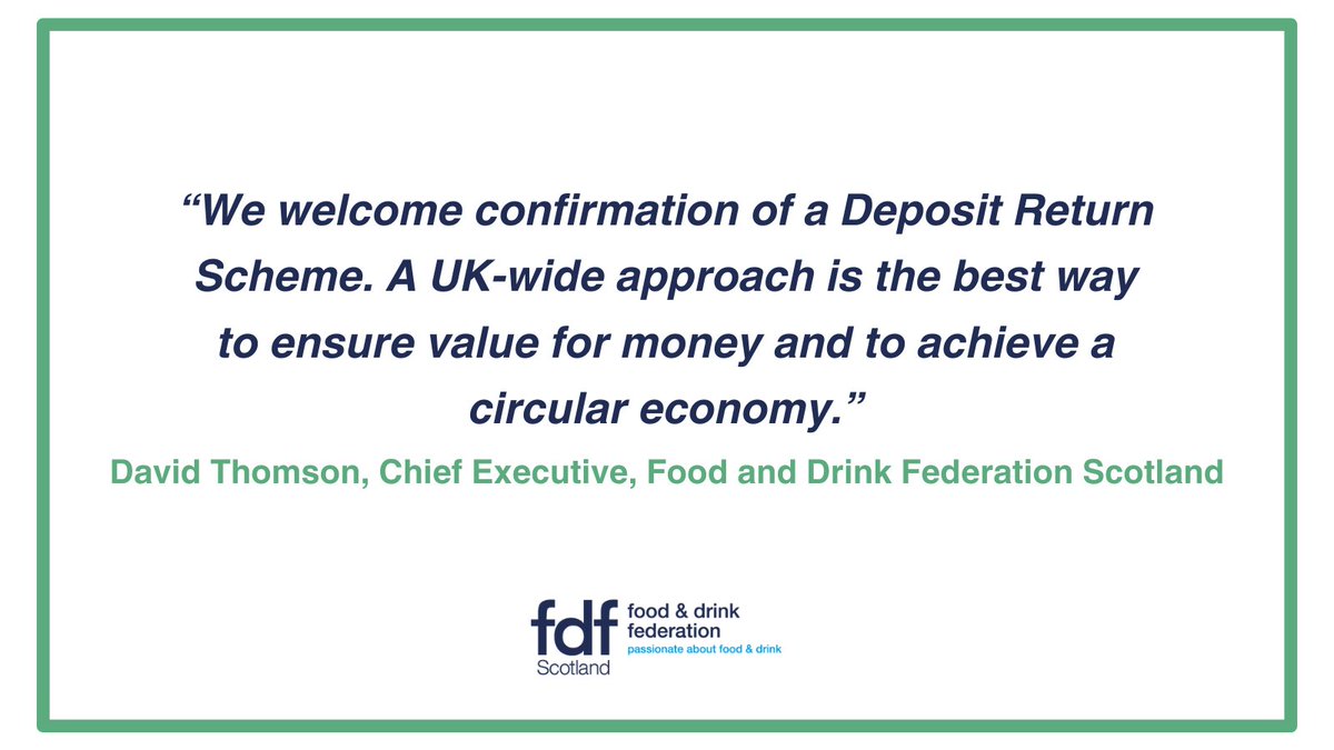 We welcome the confirmation of a #DepositReturnScheme in the UK and are fully committed to its successful roll-out. 👏

Read our full response to today's announcement, alongside our members @Britvic, @CocaCola_GB, @SuntoryBF_GBI and @Danone UK & I: 

ow.ly/xUto50RnTO3