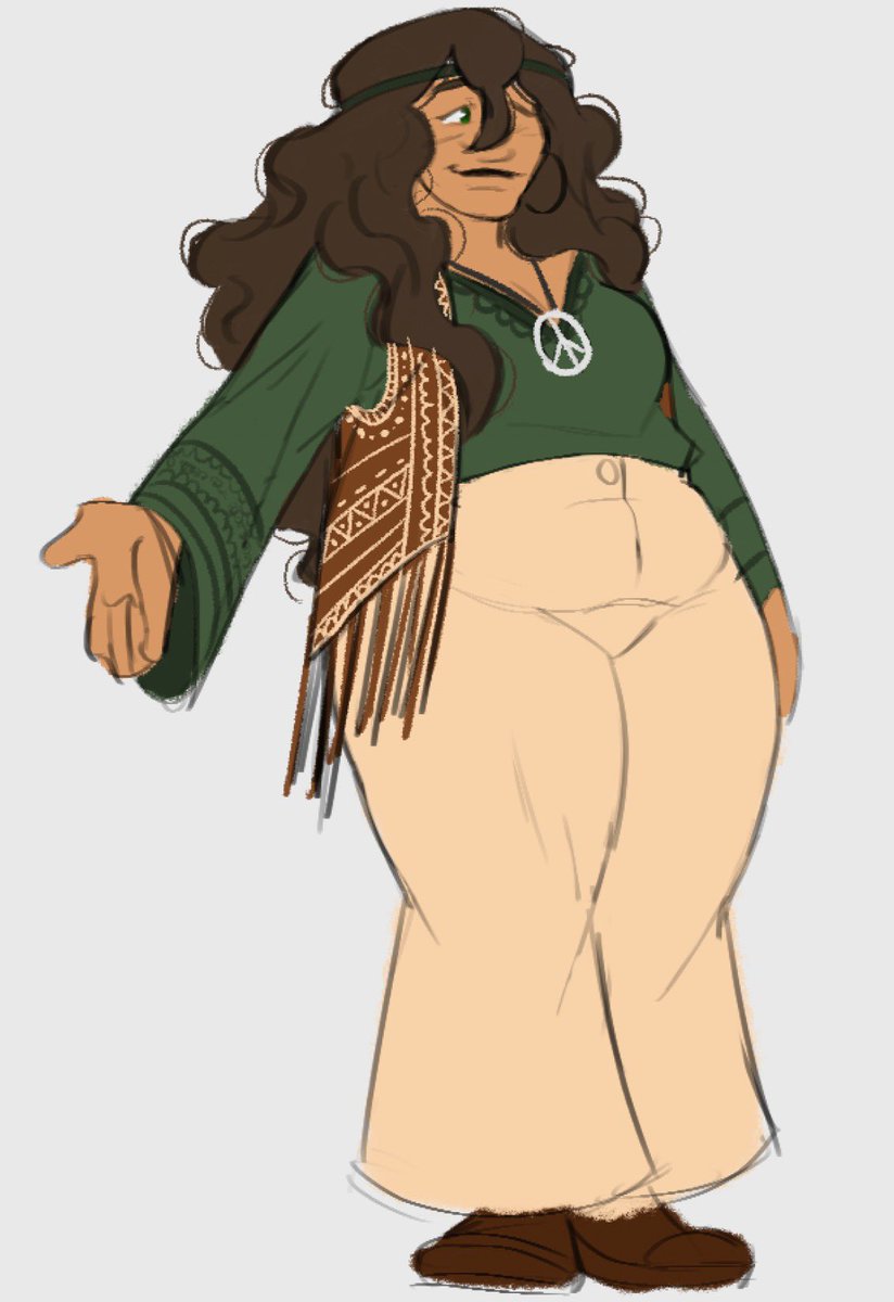 Madeline for a 70s rockstar ATSV AU that I’m working on: it’s gonna be rockstar (bassist) Miguel and hippie Madeline teehee <a href="/Love_Sickle/">Love</a> helped me with her design :]
#atsv #atsvoc #myart #atsvau #ocxcc