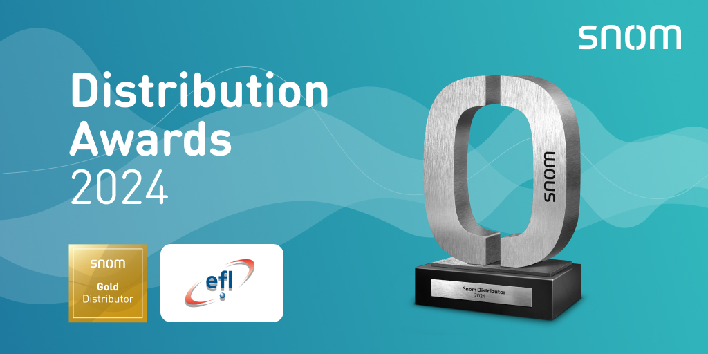 #Snom distributors are the greatest! Congratulations to @elecfron (UK) for achieving the “Snom Gold Distributor 2024” status for all their hard work over the last 12 months! We are looking forward to another successful year ahead with you! #snomawards2024 #weloveourpartners