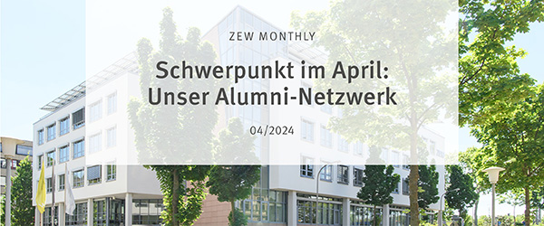 Unser #ZEW Monthly📄 April zu unserem Alumni-Netzwerk geht gleich online! In diesem Monat gibt es Testimonials Ehemaliger, ein Rückblick 📺 auf den Alumni-Tag & unseren Podcast mit Alumi Timo Reister sowie weitere Publikationen & Events. Jetzt anmelden ➡️zew.de/WS374/?twt=1