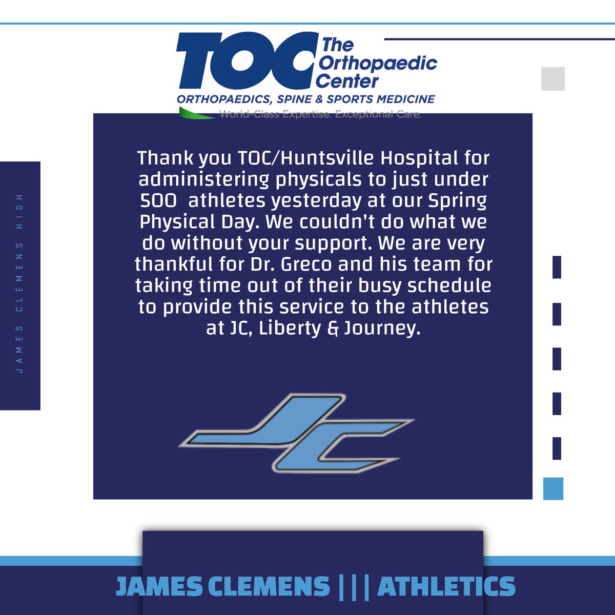 Thank you TOC/Huntsville Hospital!!! @TOCSports1