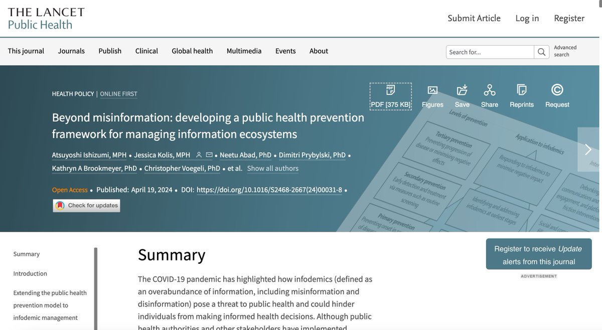 Beyond misinformation: developing a public health prevention framework for managing information ecosystems buff.ly/3xW0KA4