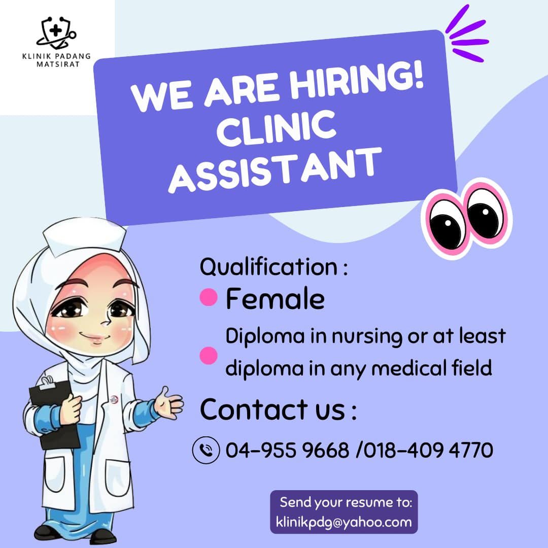 JAWATAN KOSONG PEMBANTU KLINIK