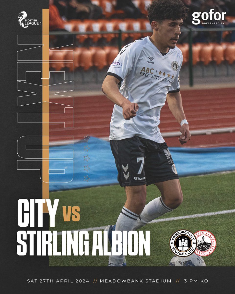 FINAL HOME GAME 📍 Meadowbank Stadium 🕓 3pm KO 📅Sat 27th April Entry £15 Adult / £10 concessions / £5 u12s free📷 | Get your tickets here: app.fanbaseclub.com/Fan/Tickets/Se… 🎟️ #BackToTheCity