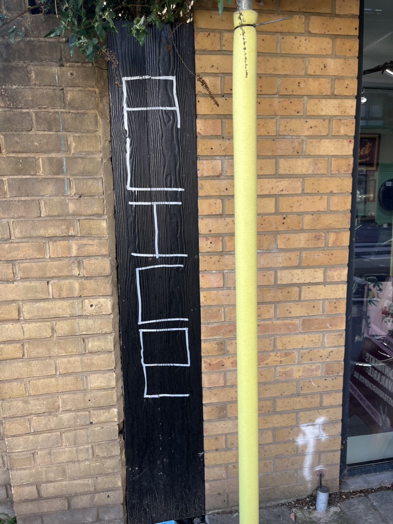 Have become moderately obsessed with the mysterious ‘Alice’, who graffitis around Brockley, New Cross and Deptford, in various styles – if anyone in South East London sees any more examples, do send them my way…