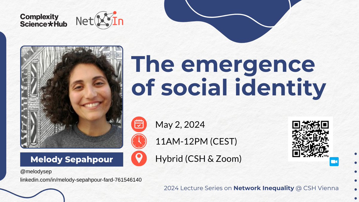 How does online dissent shape social identity? Find out in our next #NetworkInequality lecture where @melodysep analyzes French COVID-19 vaccine critic tweets.

May 2, 11am CEST.
Register to all talks: bit.ly/LSNI-2024
Info: networkinequality.com/lecture-series

@CSHVienna