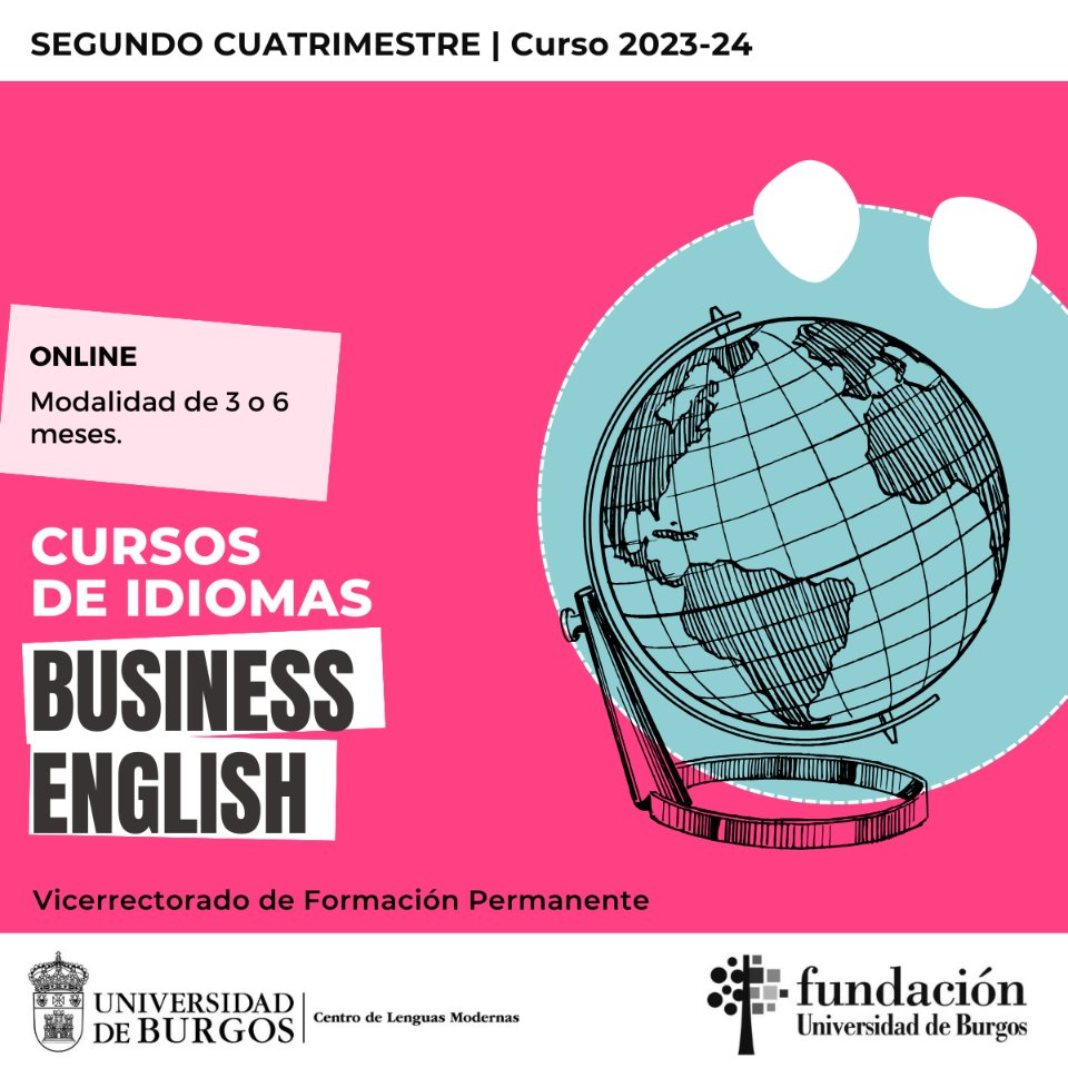 #Cursos_UBU | ¿Necesitas desenvolverte de forma autónoma en inglés en el mundo laboral?💼 ¡Este es tu curso!  

• ONLINE | 3 o 6 meses  

►ubu.es/centro-de-leng…