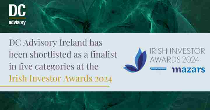 IBI CorporateFinance powered by DC Advisory (@ibicorpfinance) on Twitter photo <a href="/IBICorpFinance/">IBI CorporateFinance powered by DC Advisory</a> has been Shortlisted as a finalist in five categories, including the Corporate Finance Advisory Firm of the Year, Rising Star Under 30 and in three Deal of the Year categories, at the prestigious Irish Investor Awards 2024.
See > bit.ly/3IQ8OFk <a href="/IBICorpFinance/">IBI CorporateFinance powered by DC Advisory</a> has been Shortlisted as a finalist in five categories, including the Corporate Finance Advisory Firm of the Year, Rising Star Under 30 and in three Deal of the Year categories, at the prestigious Irish Investor Awards 2024.
See > bit.ly/3IQ8OFk
