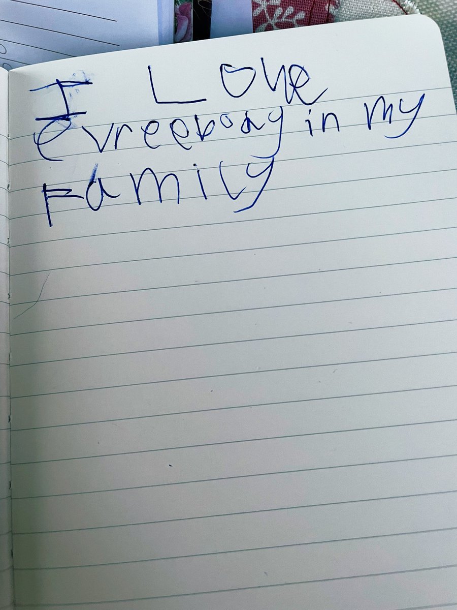 The little one wrote a secret message for me to find in my work notebook 🥰🥰