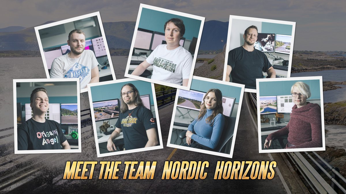 SCSsoftware's tweet photo. Introducing the Team working on the Nordic Horizons DLC for Euro Truck Simulator 2🙌

Members from the team have written a brief message about themselves &amp; their work here at SCS Software for you, our #BestCommunityEver 💌

Take a read of it here: https://t.co/fAR1s5nsO0 https://t.co/E7W8cbmaOg