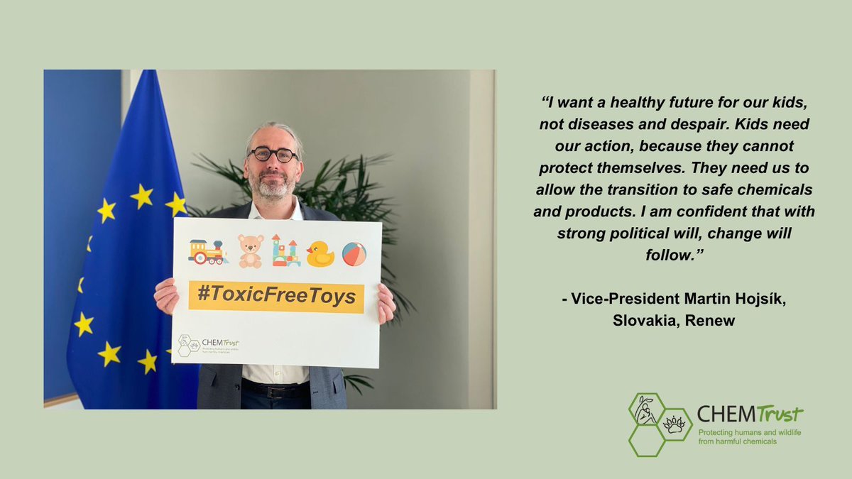 “I want a healthy future for our kids, not diseases and despair. Kids need our action, because they cannot protect themselves” Vice-President of the European Parliament @martinhojsik on why he’s supporting the call for #ToxicFreeToys Read more ➡️ buff.ly/3xIDcOX